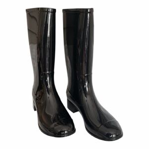 Jeffrey Campbell Showers Black Shiny Rain Boots Women’s Size 8 New in Box